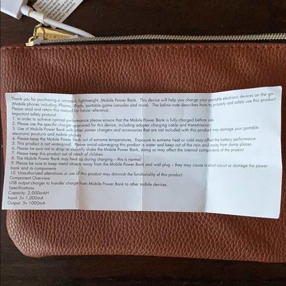 Liz Claiborne Brown Power Charging Clutch Wristlet - Picture 11 of 11